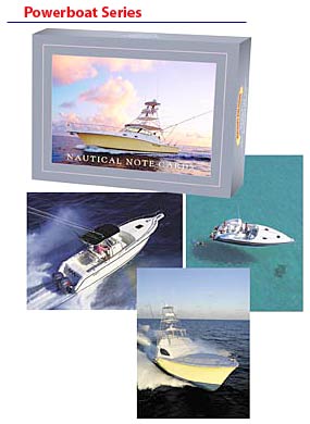 Powerboat Nautical Note Card Series